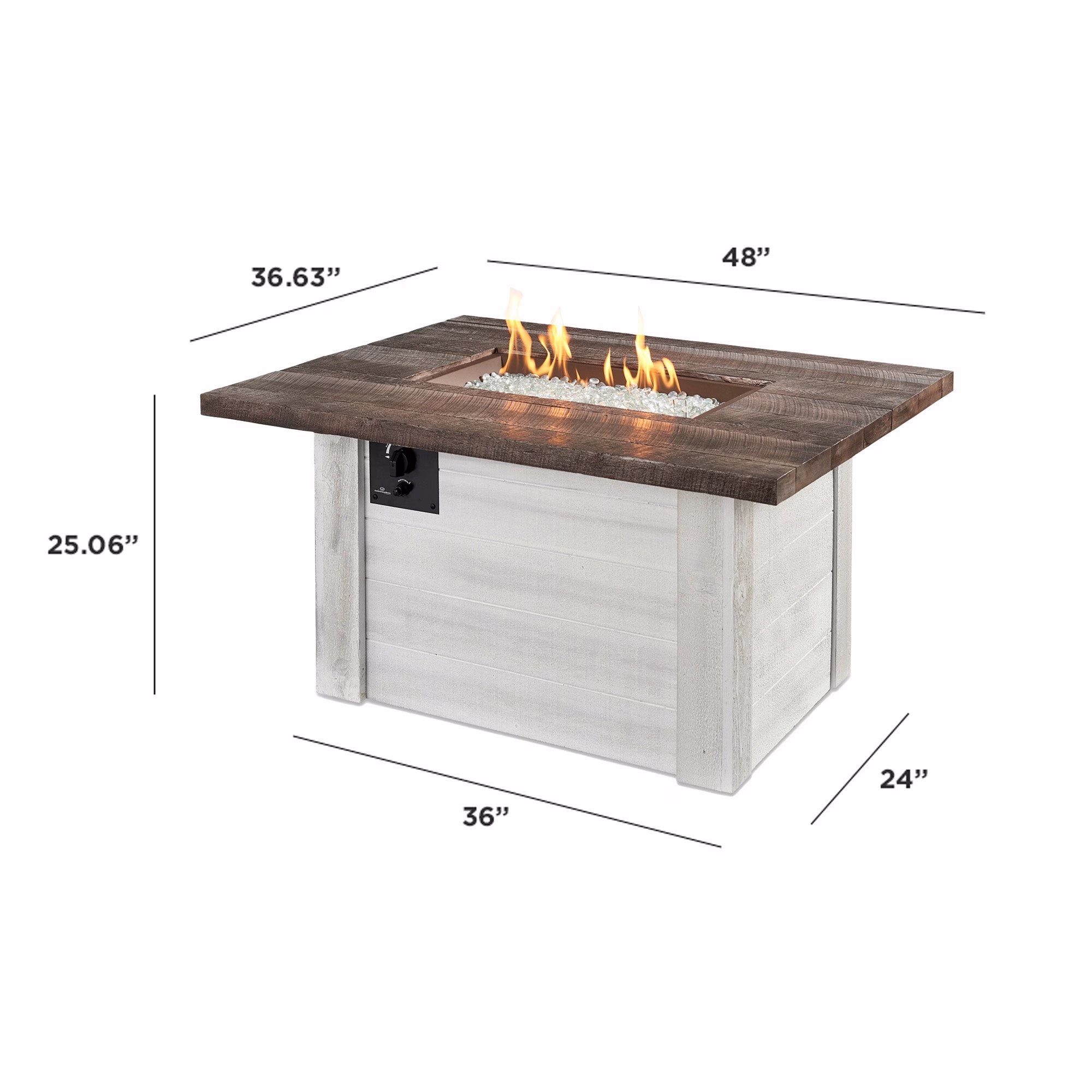 Alcott Rectangular Gas Fire Pit Table - view 5