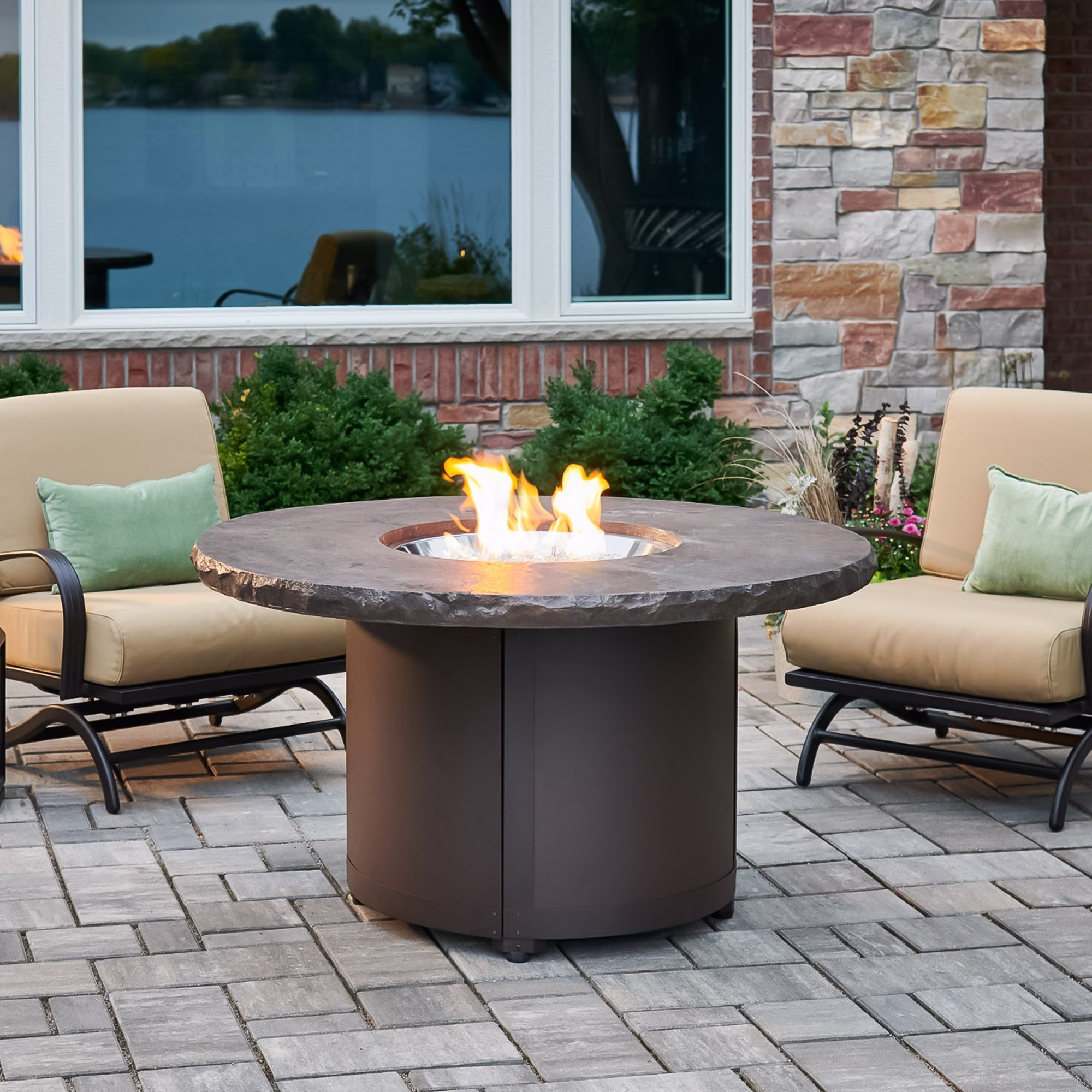 Beacon Round Gas Fire Pit Table - view 6
