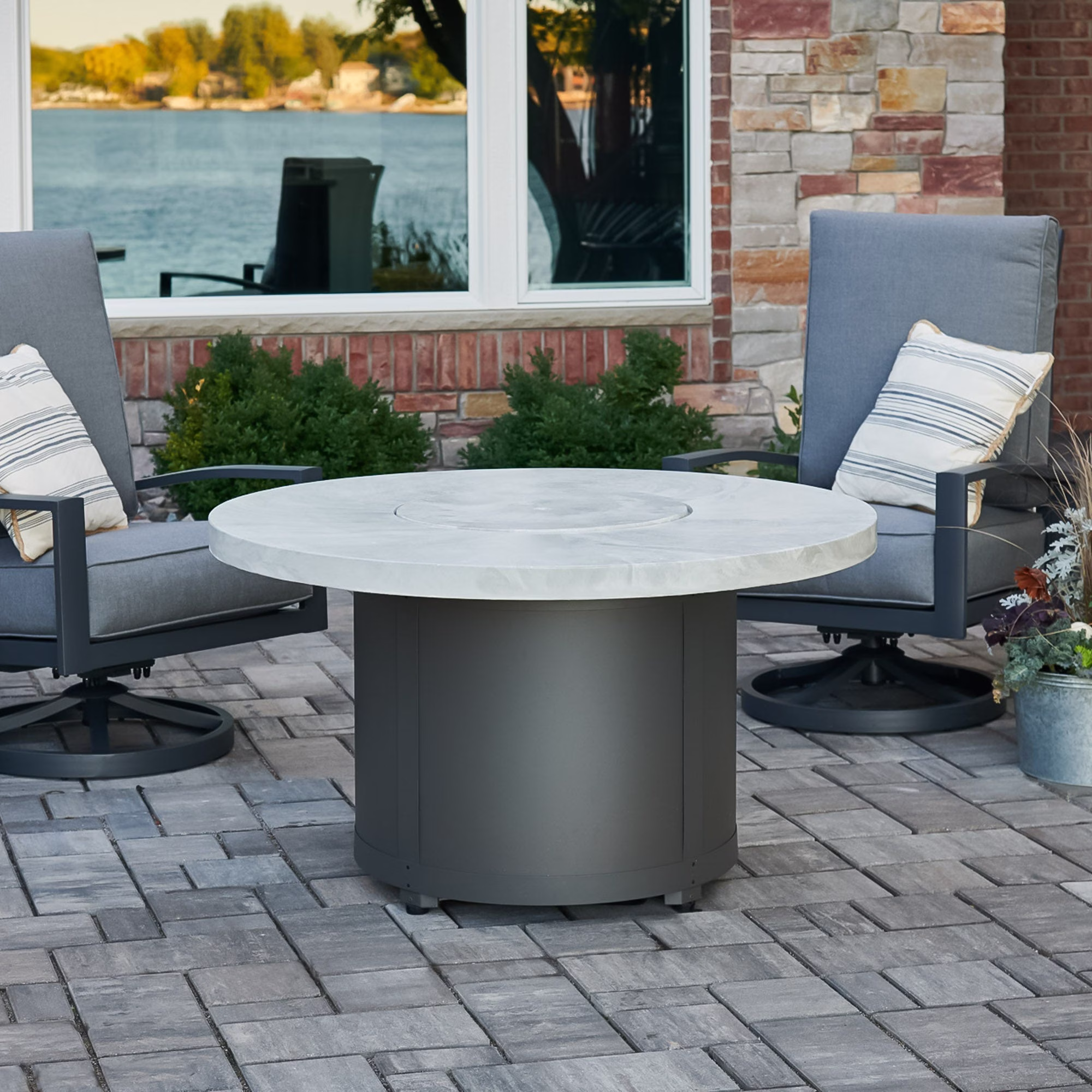 Beacon Round Gas Fire Pit Table - view 18