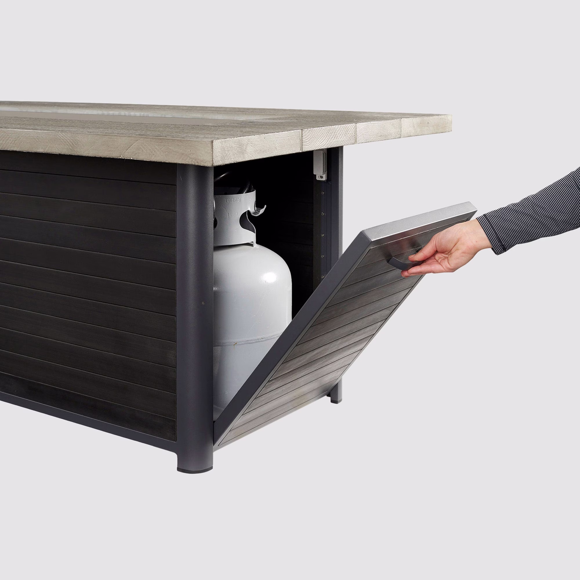 Cedar Ridge Linear Gas Fire Pit Table - view 4