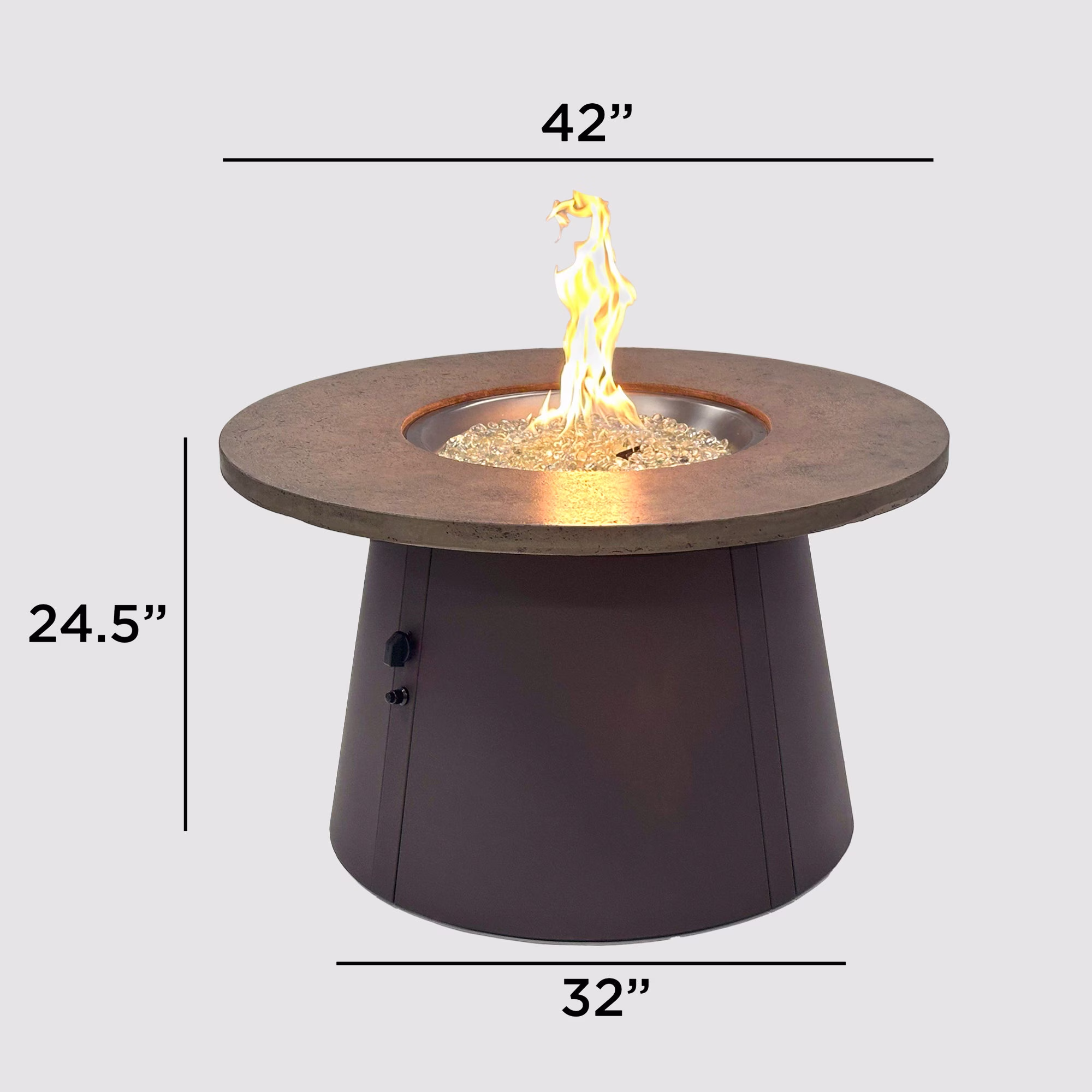 Cirvalo Round Gas Fire Pit Table - view 4