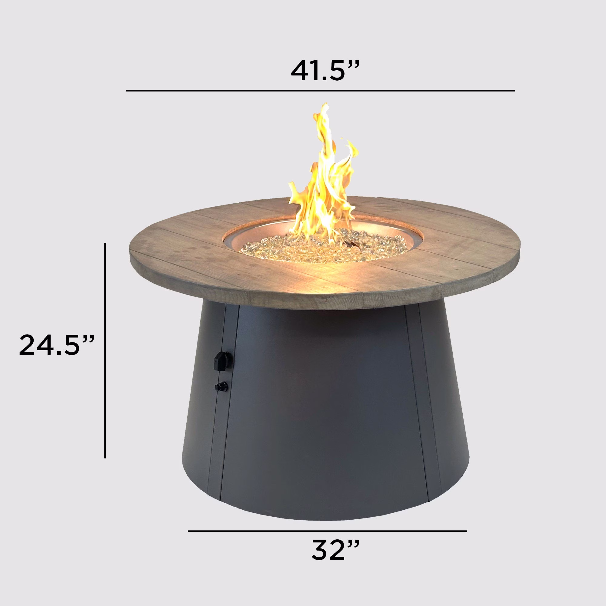 Cirvalo Round Gas Fire Pit Table - view 22