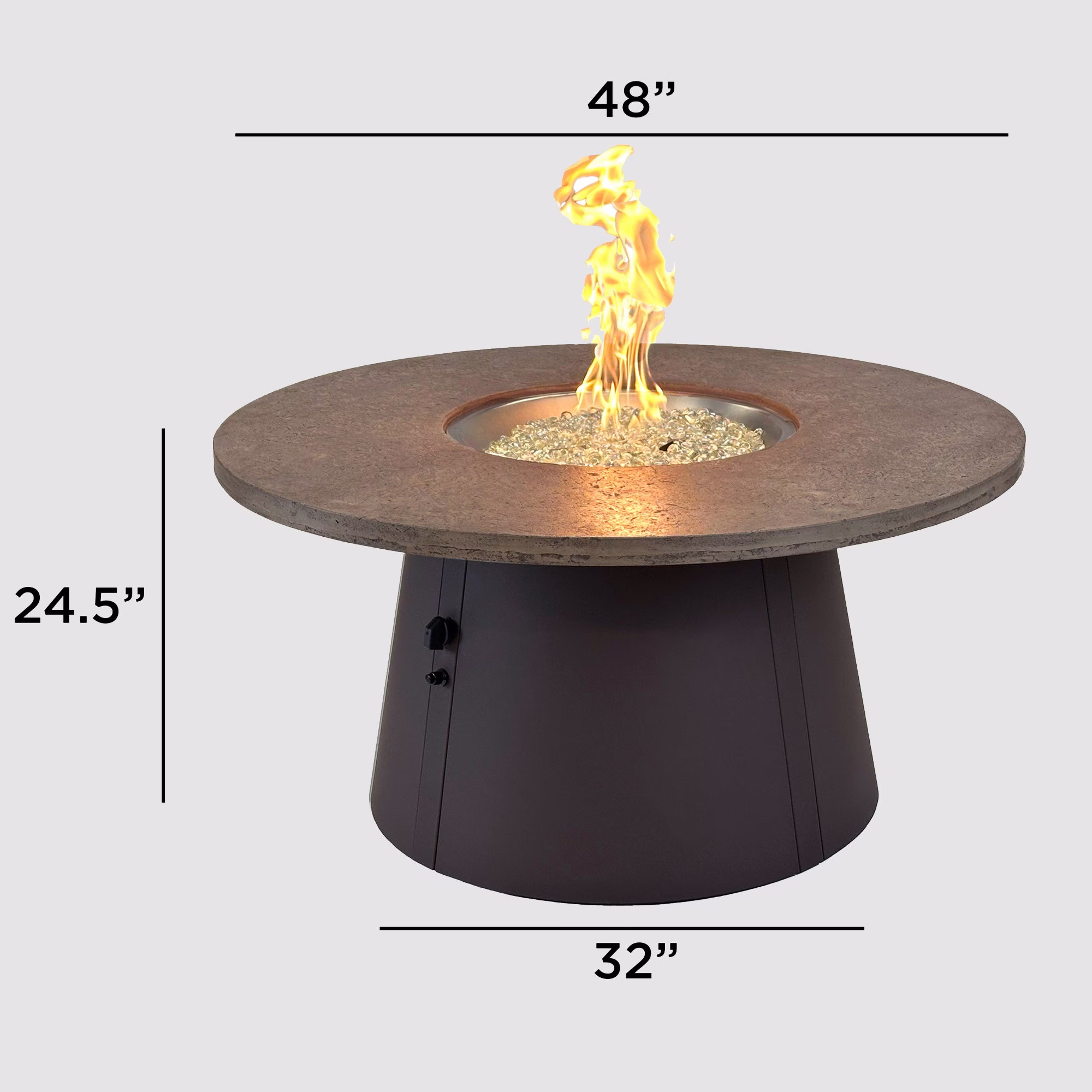Cirvalo Round Gas Fire Pit Table - view 8