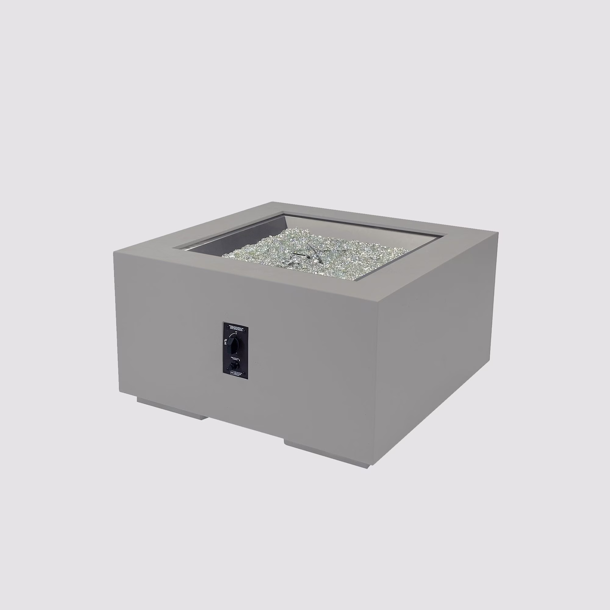 Cove Concrete Square Gas Fire Pit Table - view 2