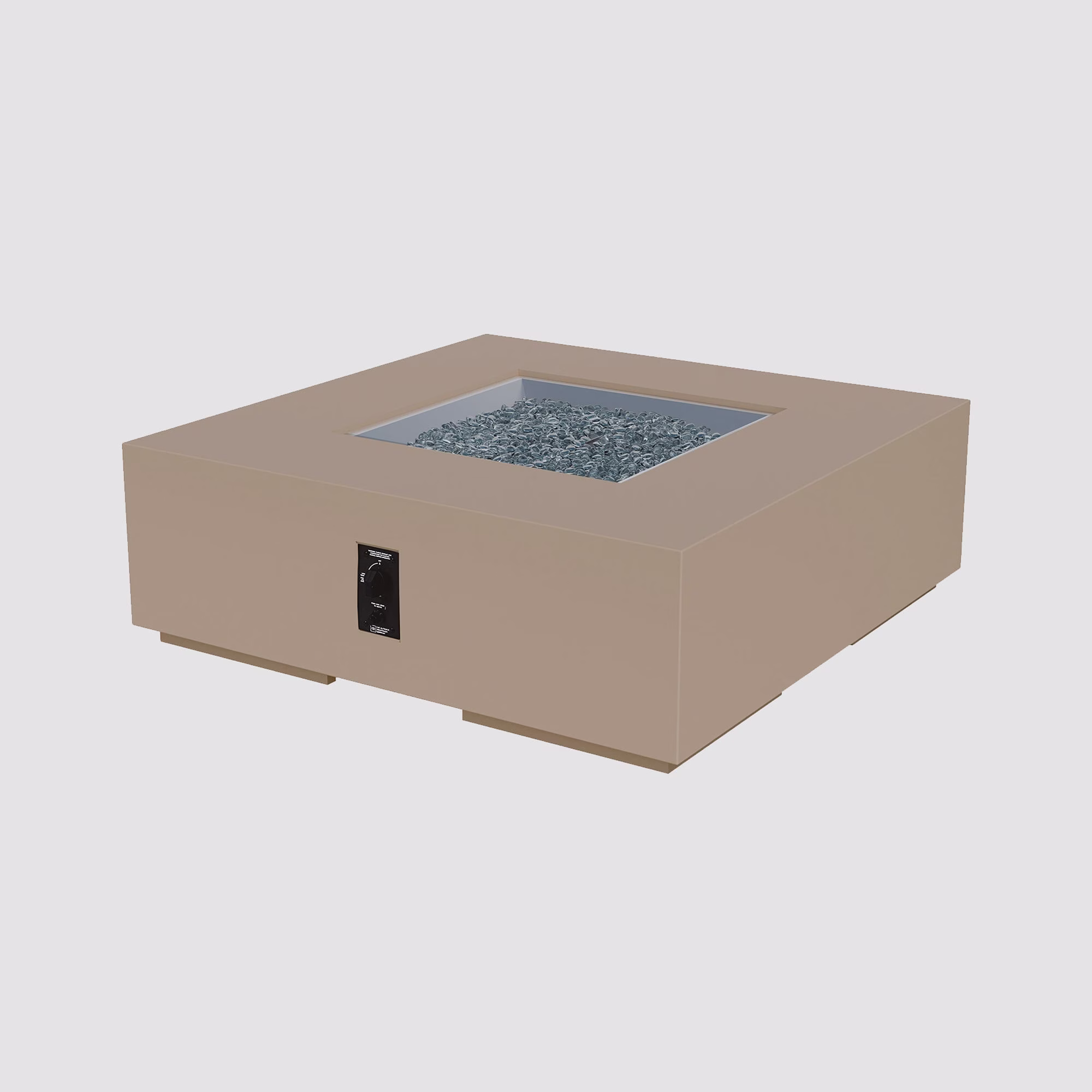 Cove Concrete Square Gas Fire Pit Table - view 20