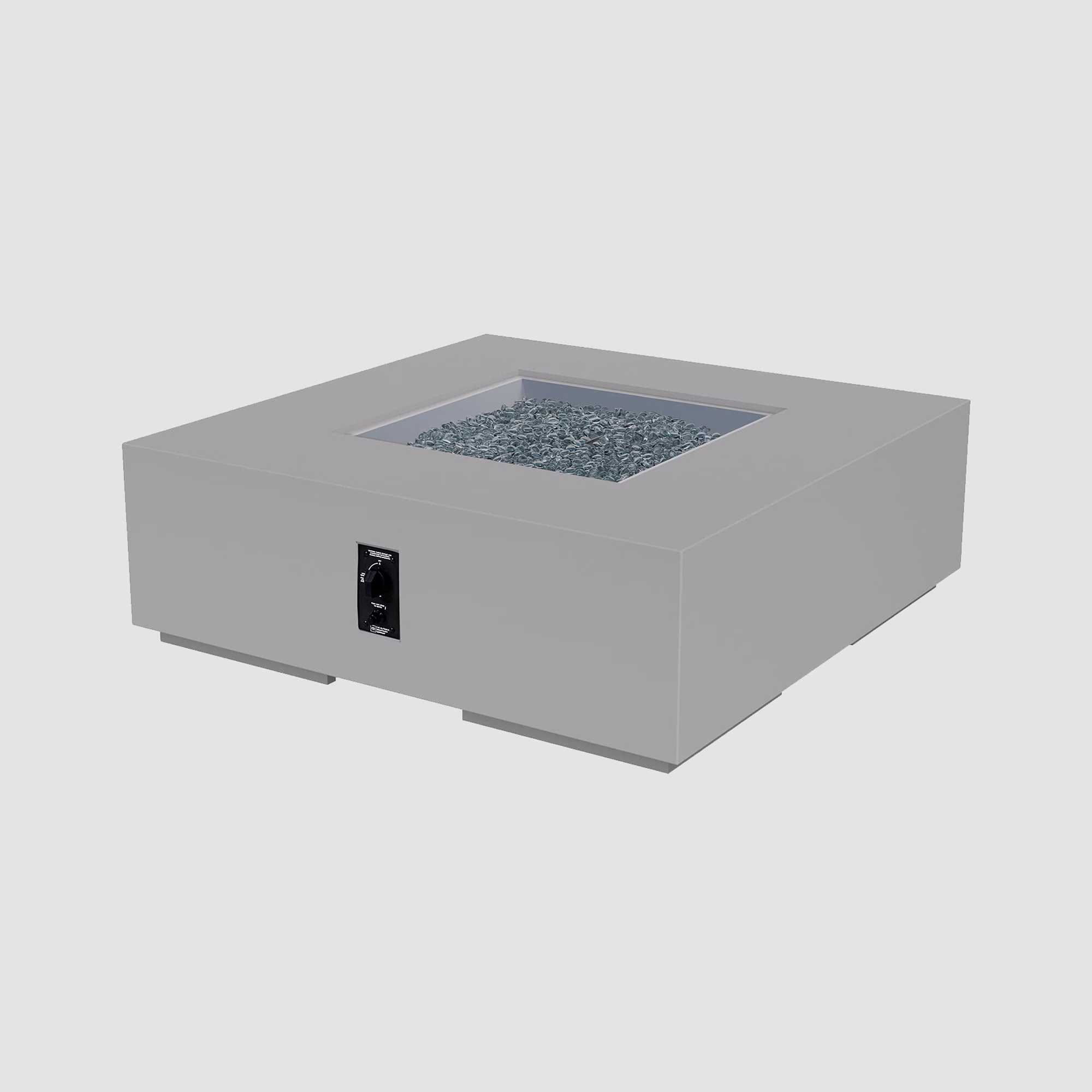 Cove Concrete Square Gas Fire Pit Table - view 4