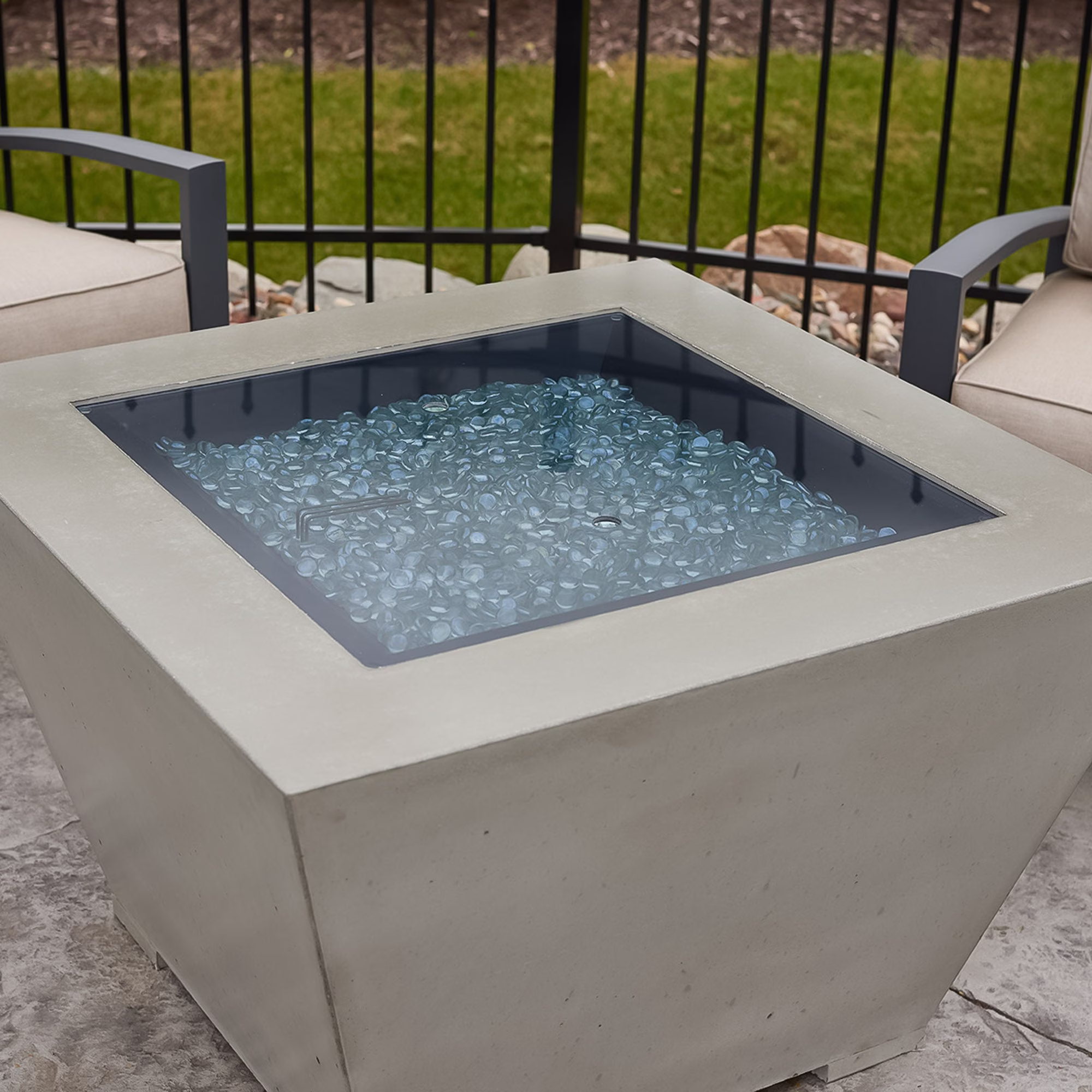 Cove Concrete Trapezoid Gas Fire Pit - view 7