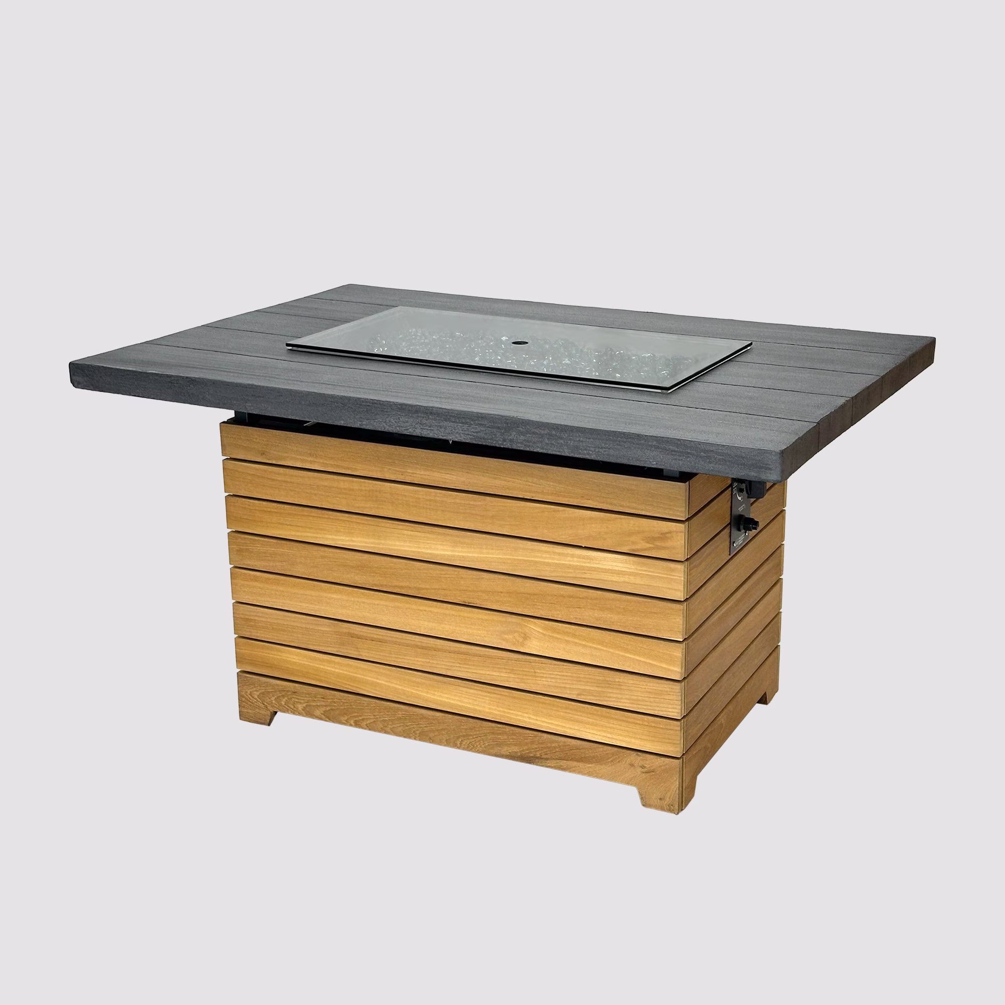 Darien Rectangular Gas Fire Pit Table - view 14