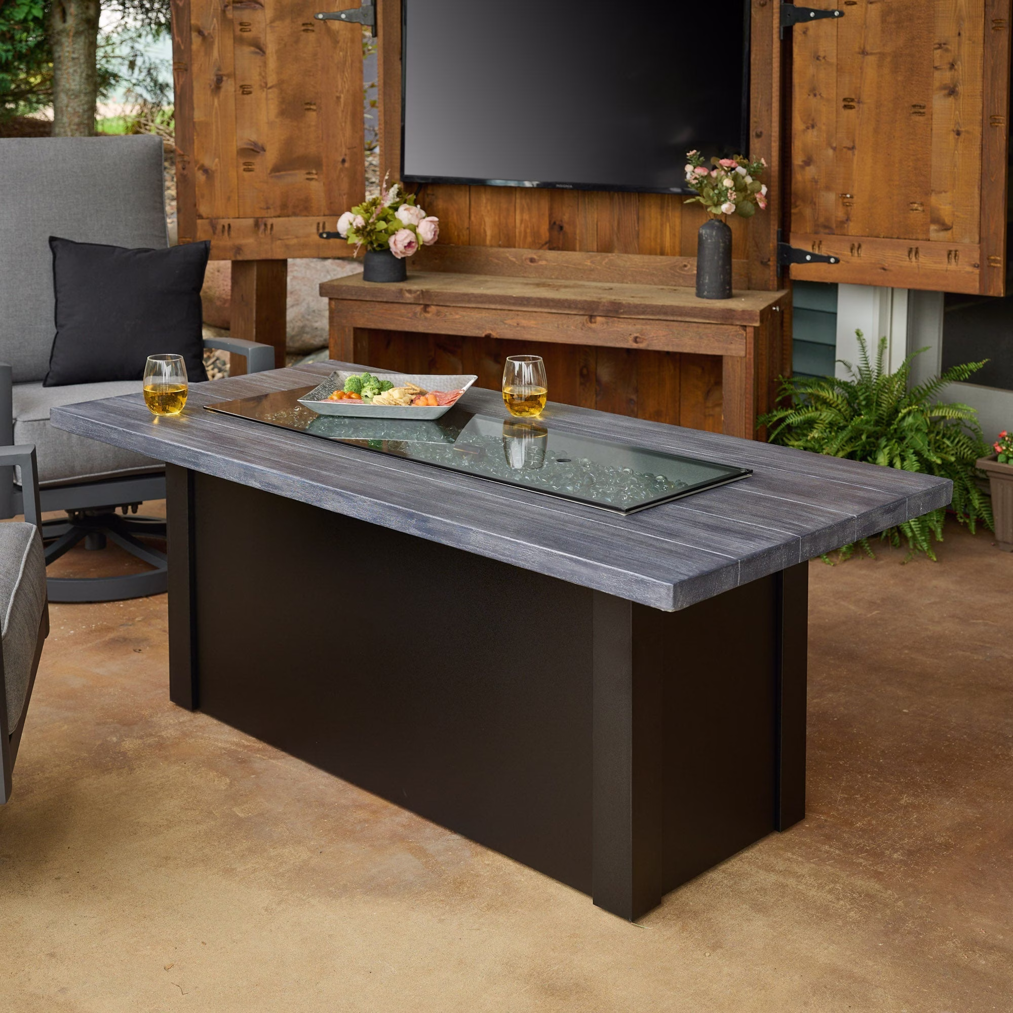 Havenwood Linear Gas Fire Pit Table - view 59