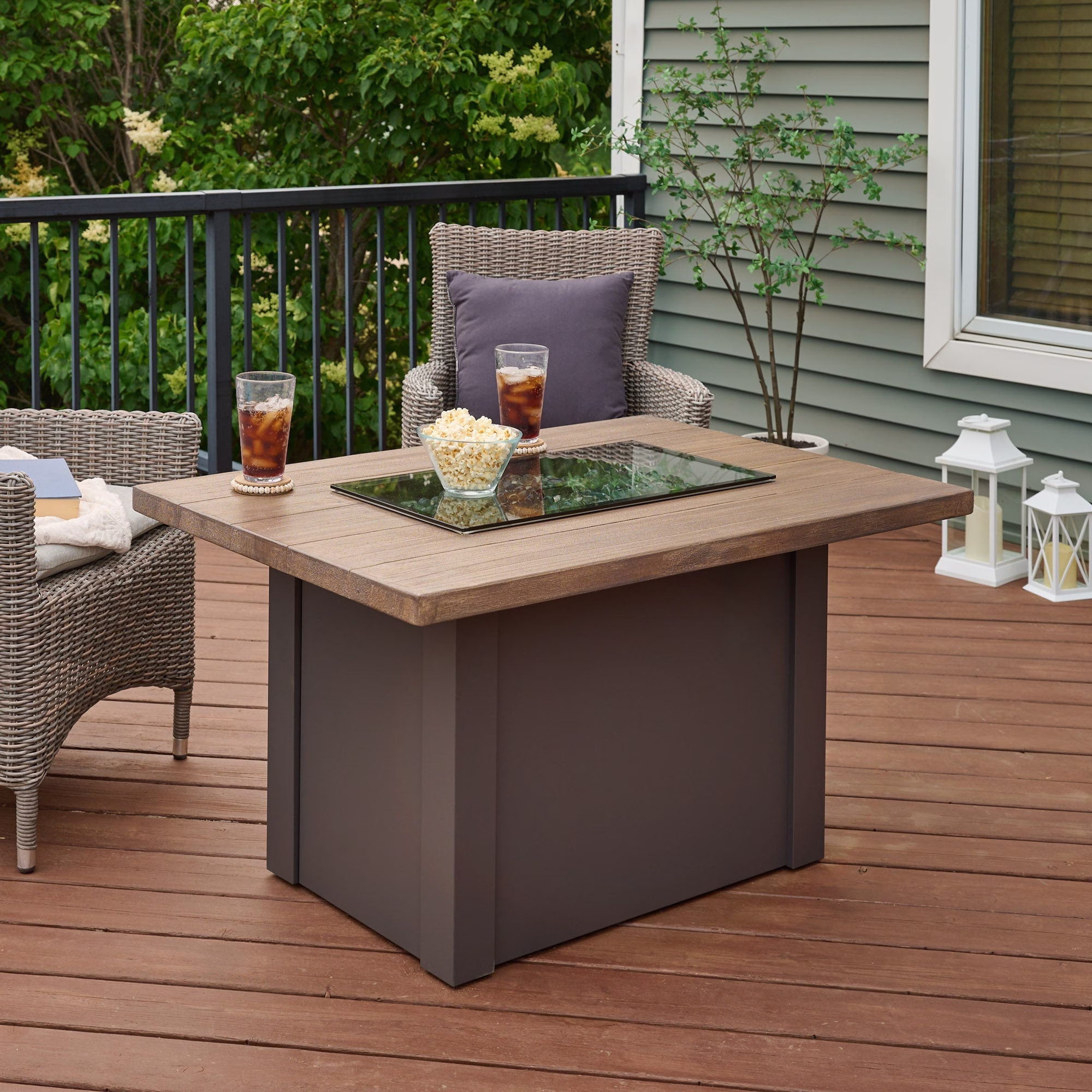 Havenwood Rectangular Gas Fire Pit Table - view 7