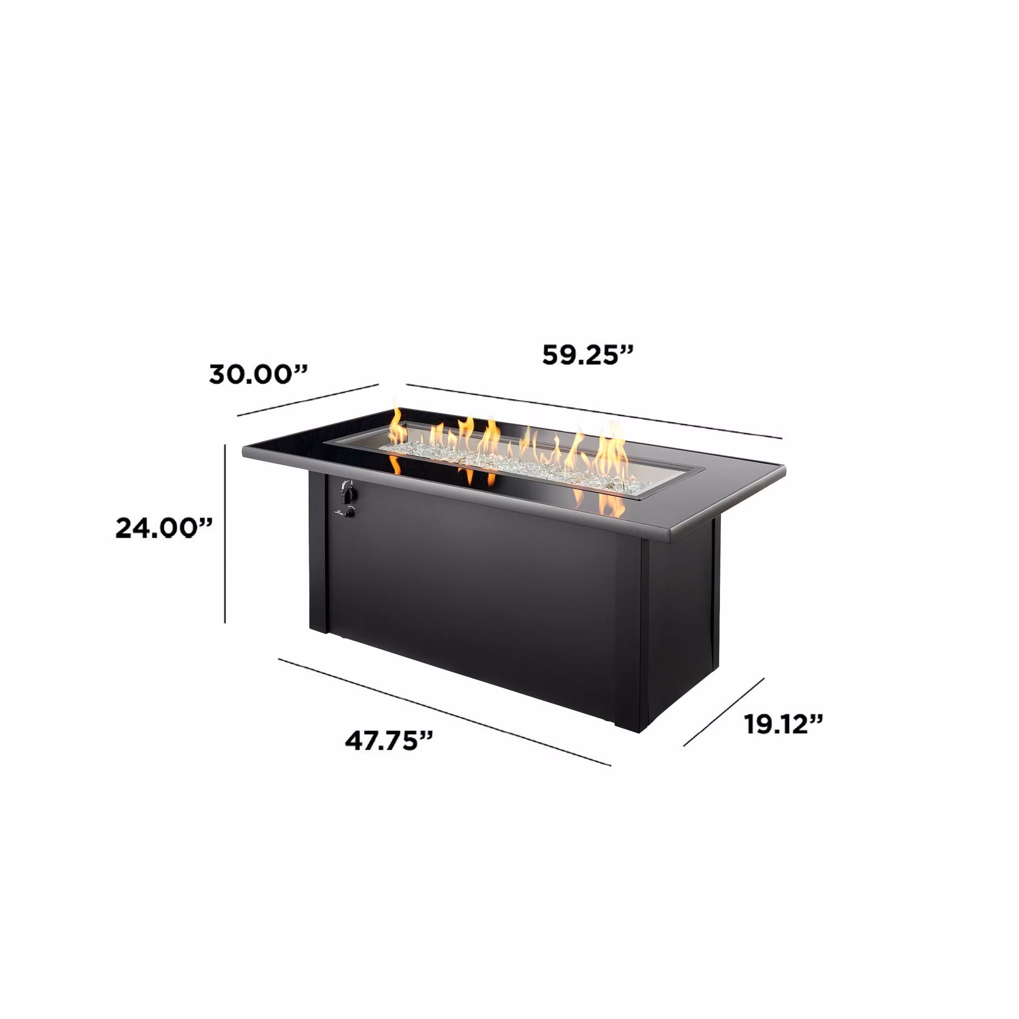 Monte Carlo Linear Gas Fire Pit Table - view 4