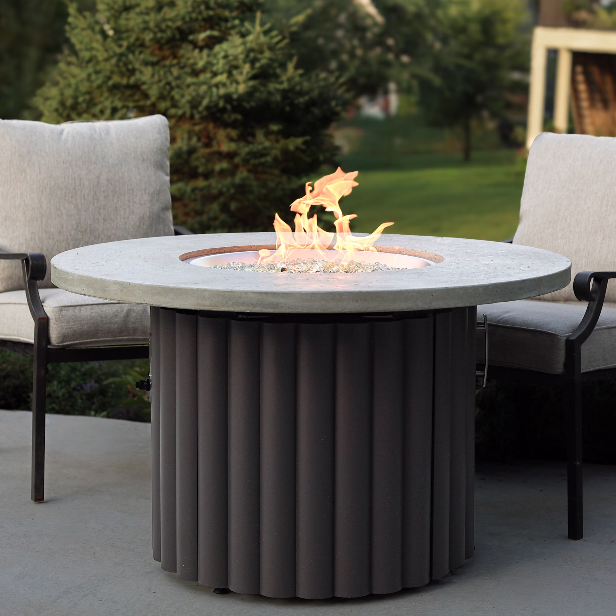 Reverie Round Gas Fire Pit Table - view 5