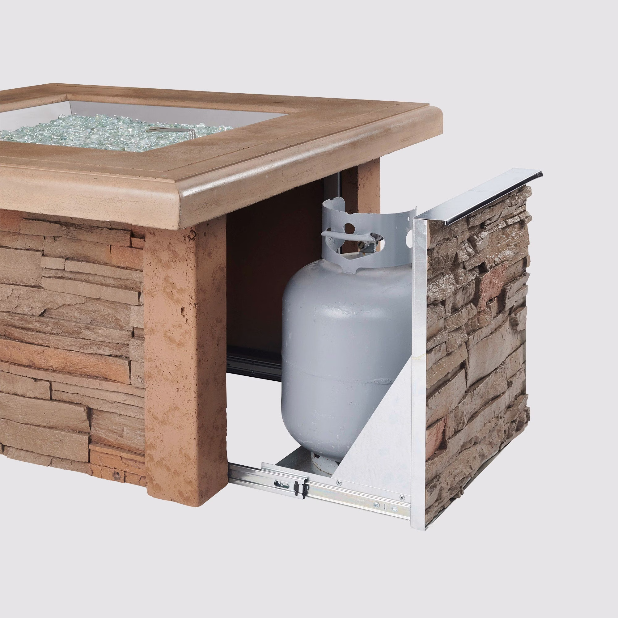 Sierra Square Gas Fire Pit Table - view 5