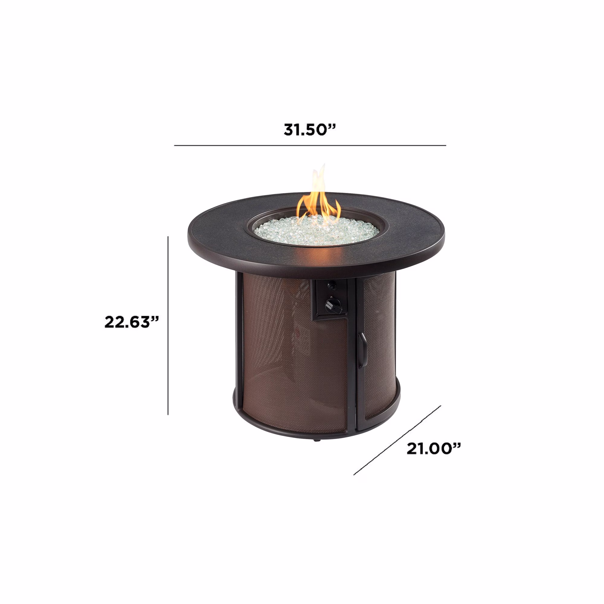 Stonefire Round Gas Fire Pit Table - view 5