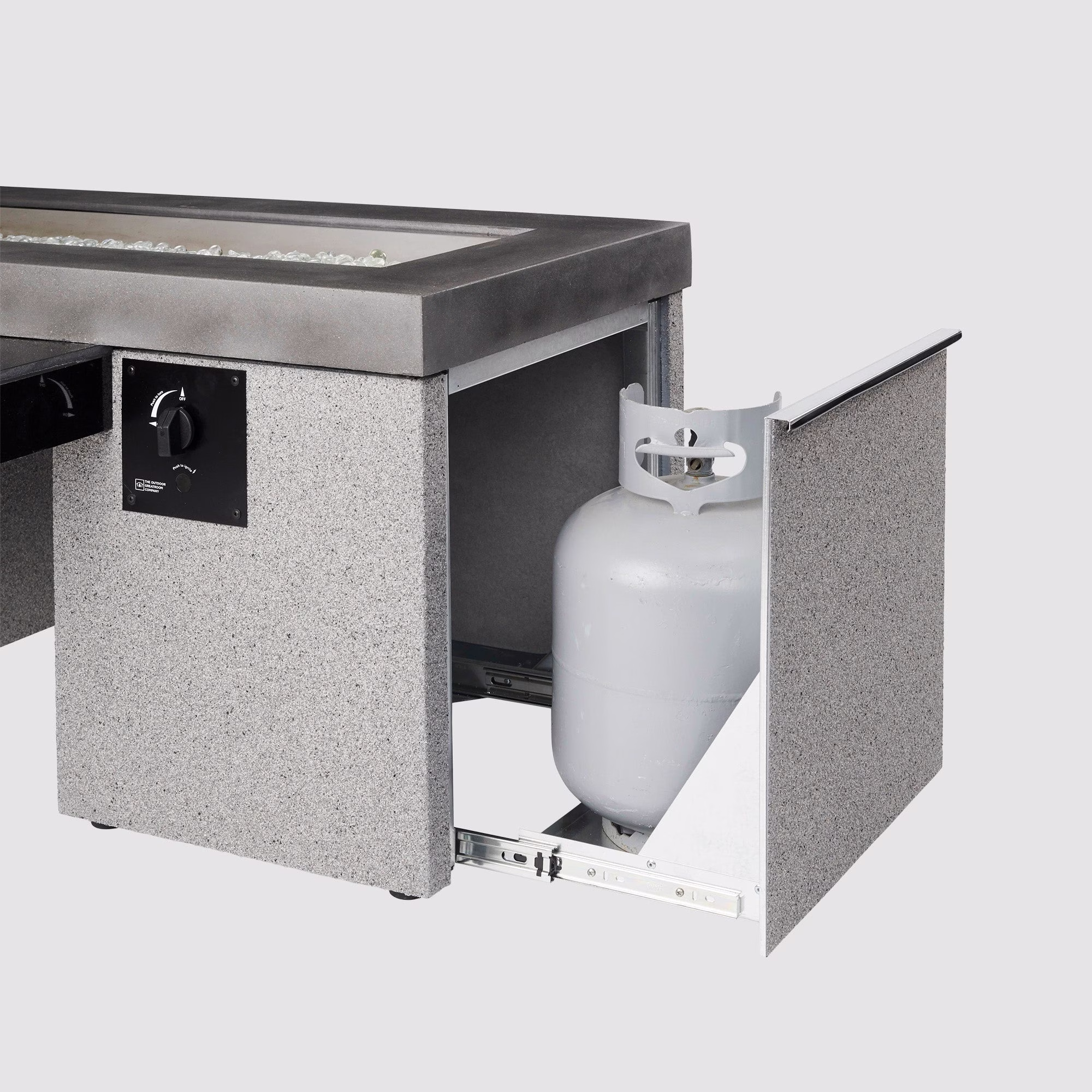 Uptown Black Linear Fire Pit Table - view 4