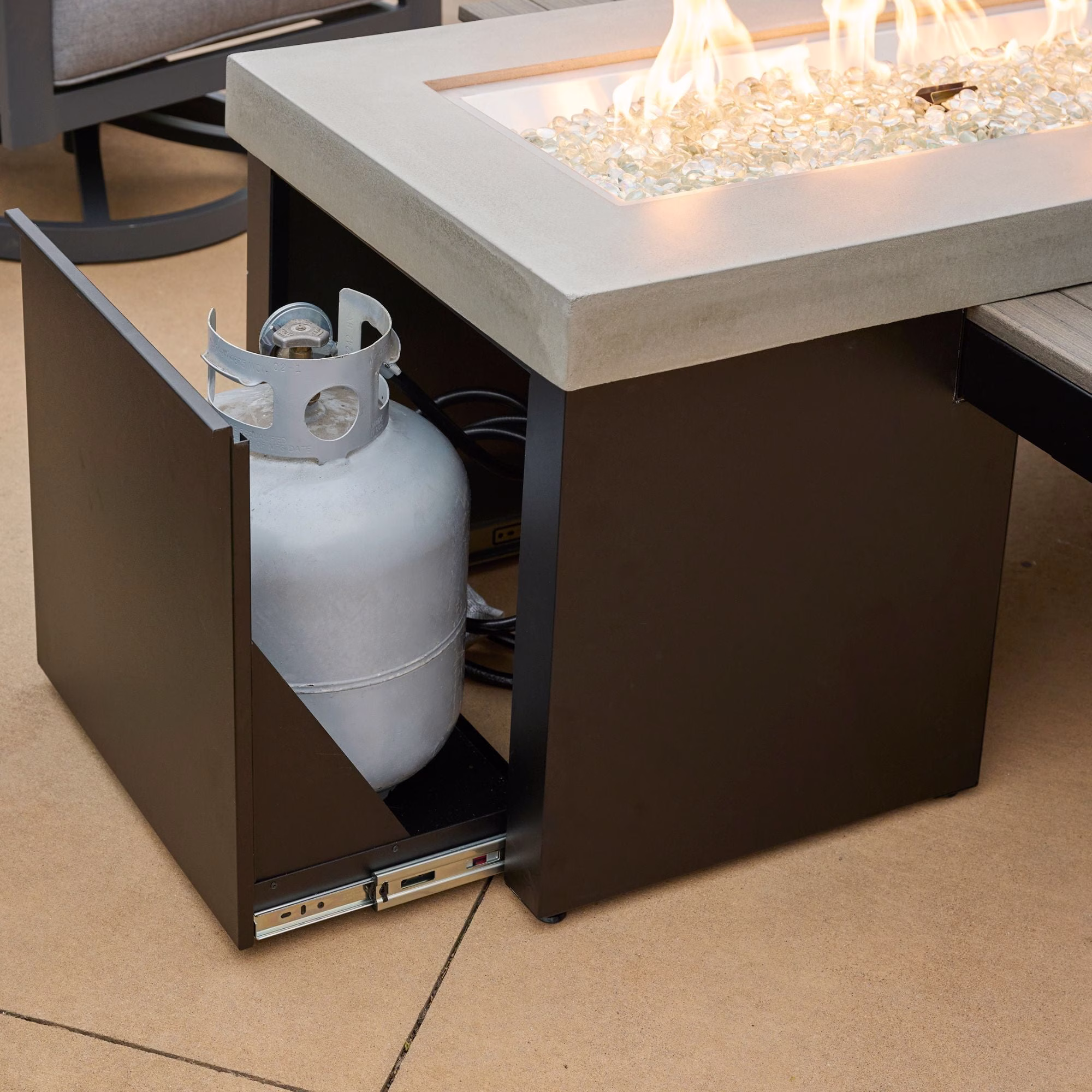 Uptown Linear Gas Fire Table - view 12